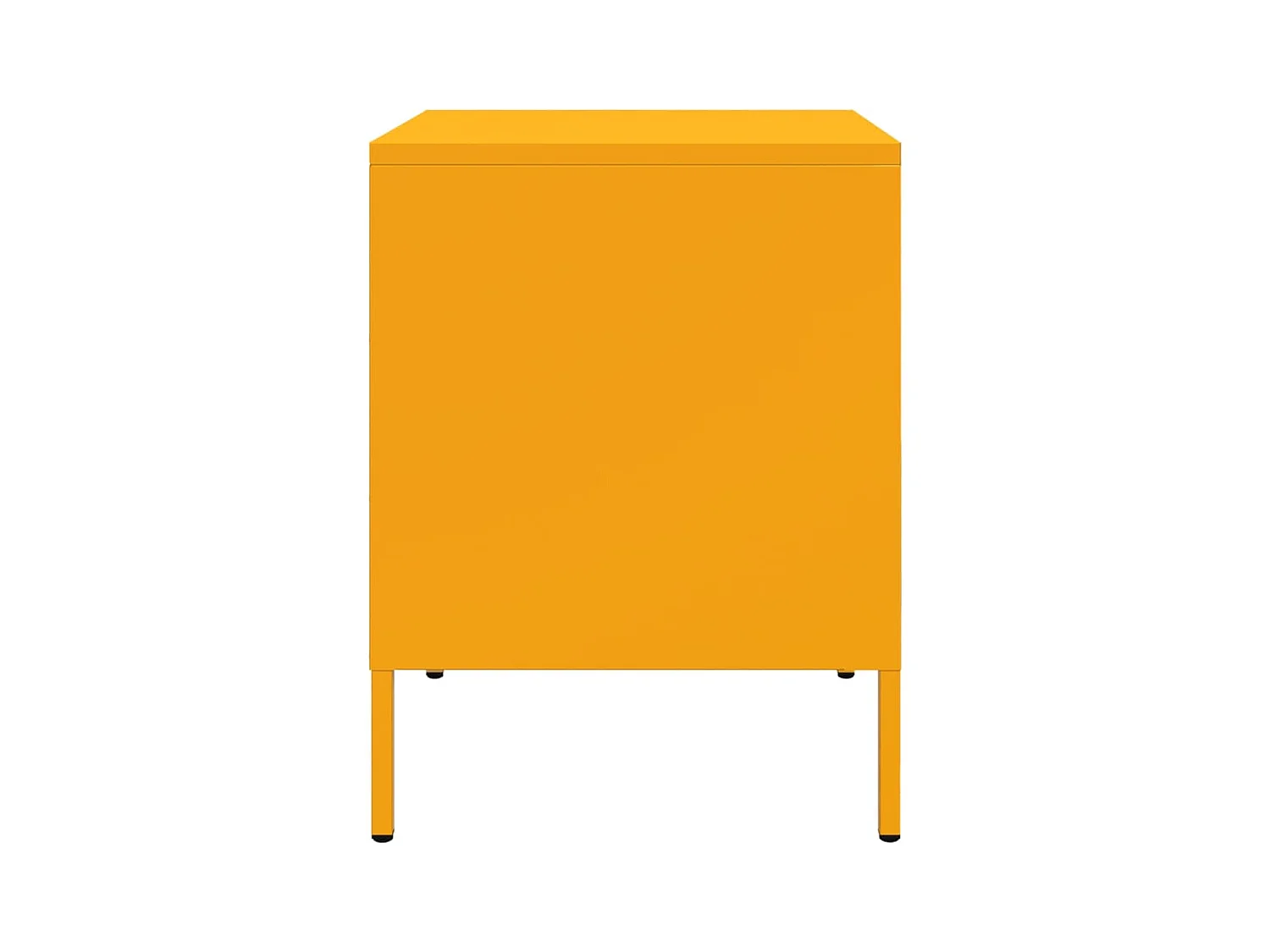 Mesitas de noche | Mesilla de noche 2 uds acero amarillo mostaza 36x39x50,5 cm