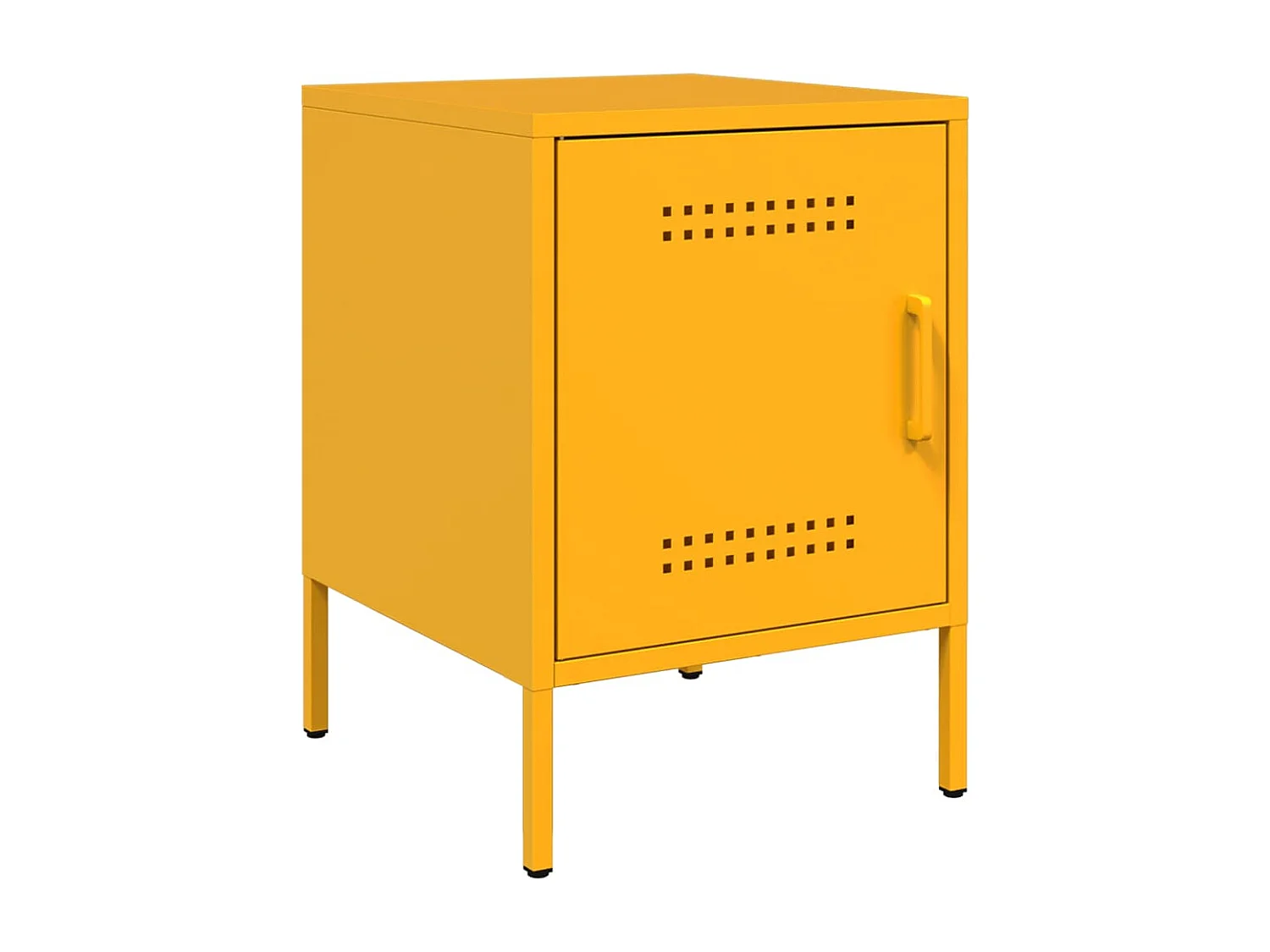 Nachttisch 2er Set-Beistelltisch-Nachttischkommode Senfgelb 36x39x50,5 cm Stahl SHL84240