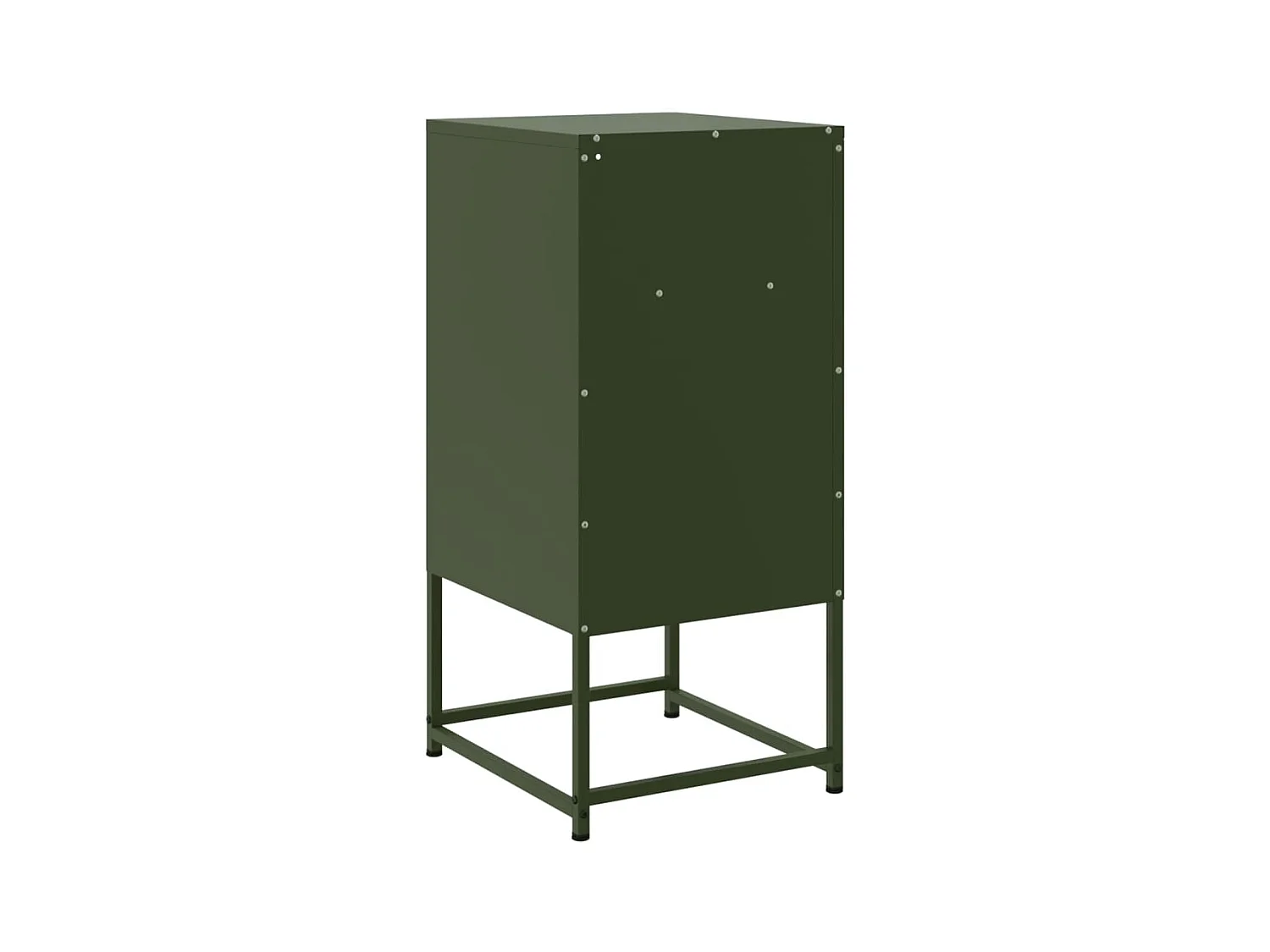 Mesita de noche | Mesilla de noche acero verde oliva 36x39x78 cm