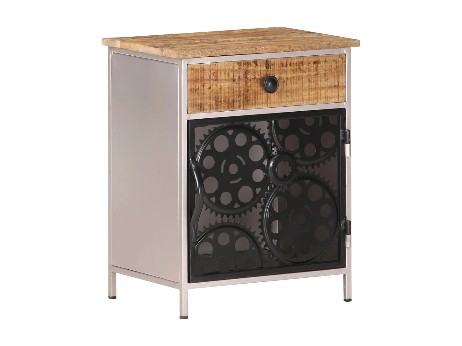 Nachttisch-Beistelltisch 40x30x50 cm Raues Mangoholz SHL63129