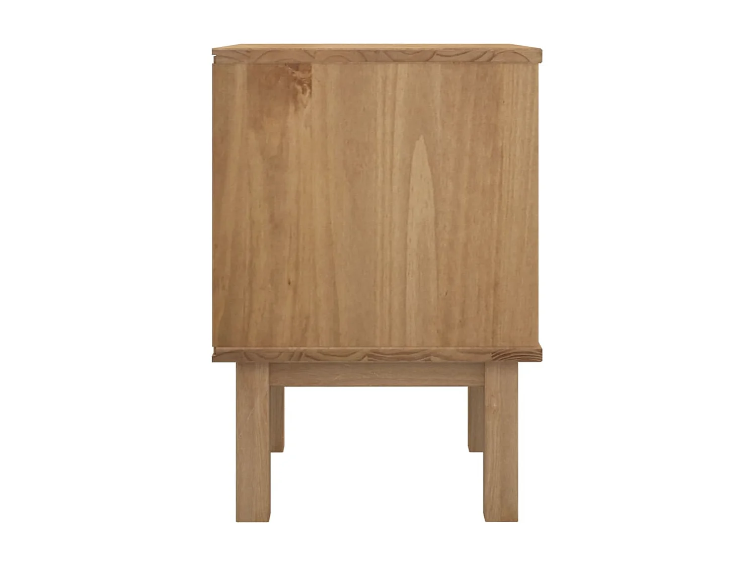 Mesita de noche | Mesilla de noche OTTA madera de pino marrón y gris 45x39x57 cm