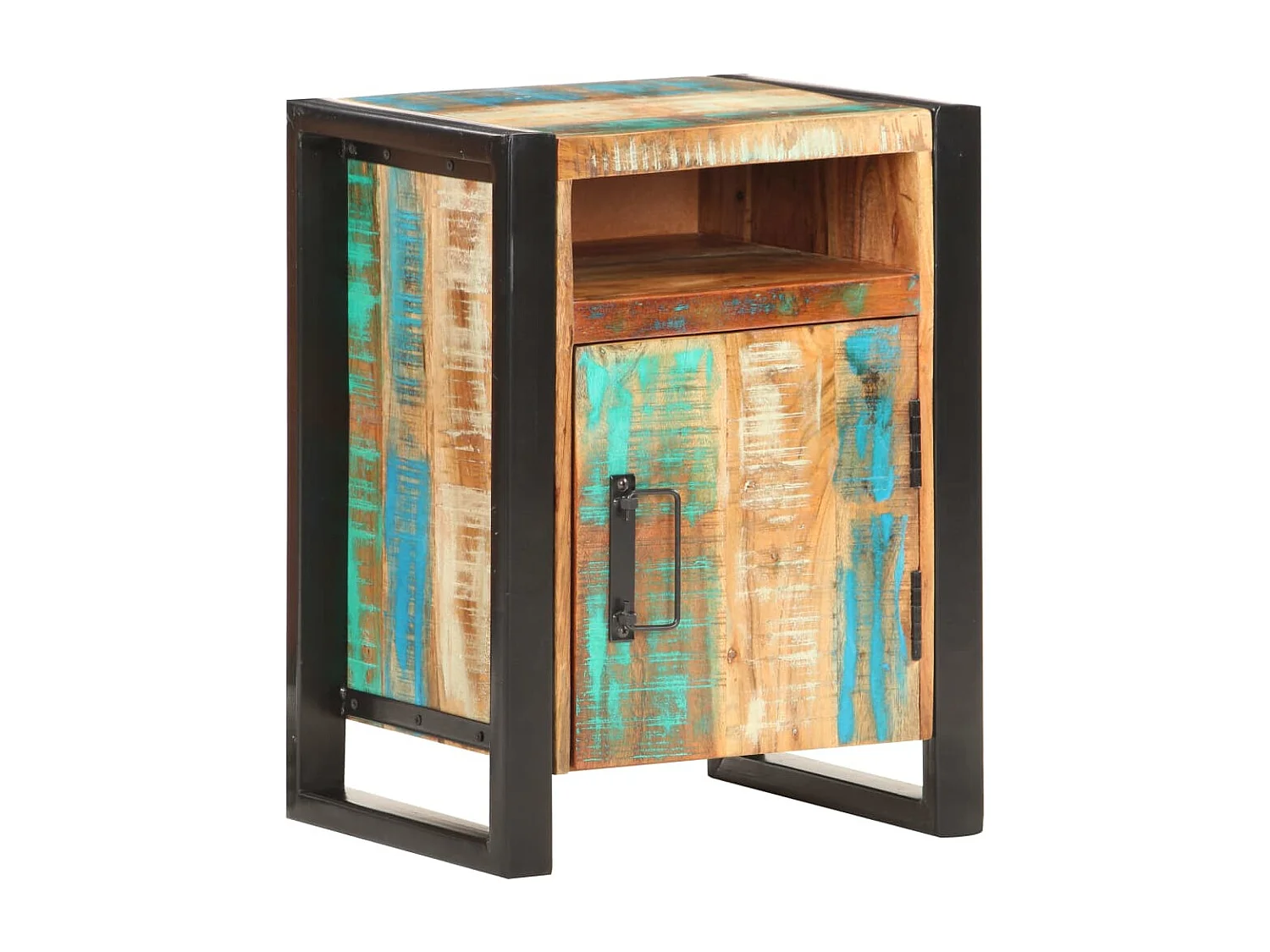 Nachttisch-Beistelltisch 40x35x55 cm Altholz Massiv SHL89624