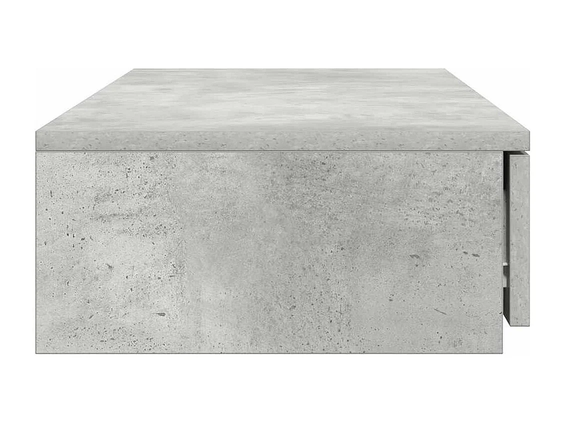 Bedlades | Opbergkastje met lade Betongrijs 90 x 36,5 x 16,5 cm Bewerkt hout