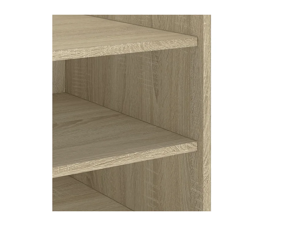 Table de chevet-Table d'appoint Compartiments ouverts chêne sonoma 45x50x50 cm bois d’ingénierie