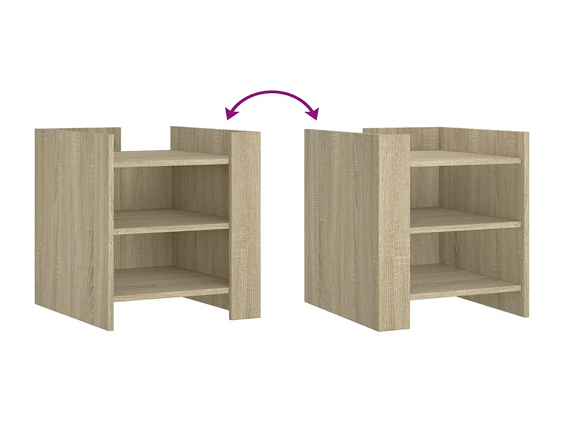 Mesita de noche | Mesilla de noche madera de ingeniería roble Sonoma 45x50x50 cm