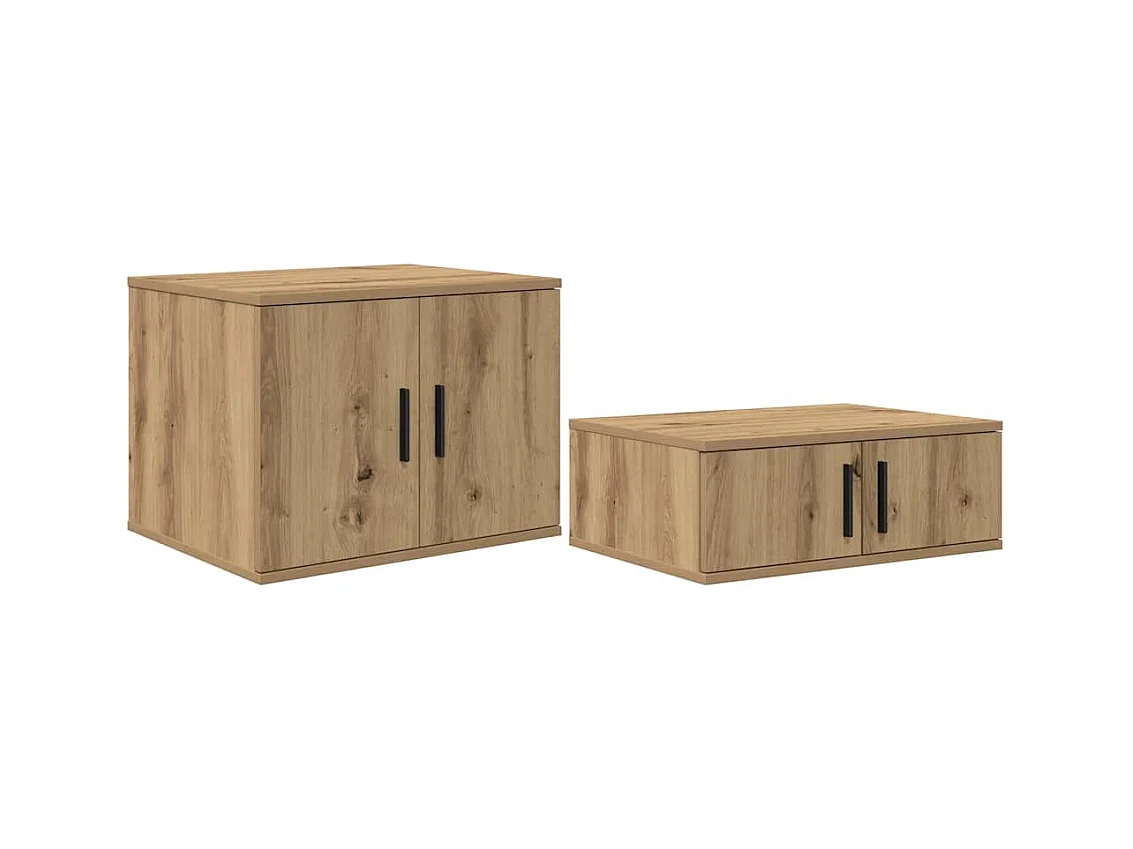 Mueble de almacenaje | Cabinete de Noche | Mesa auxiliar Roble artisan 108x41x40 cm