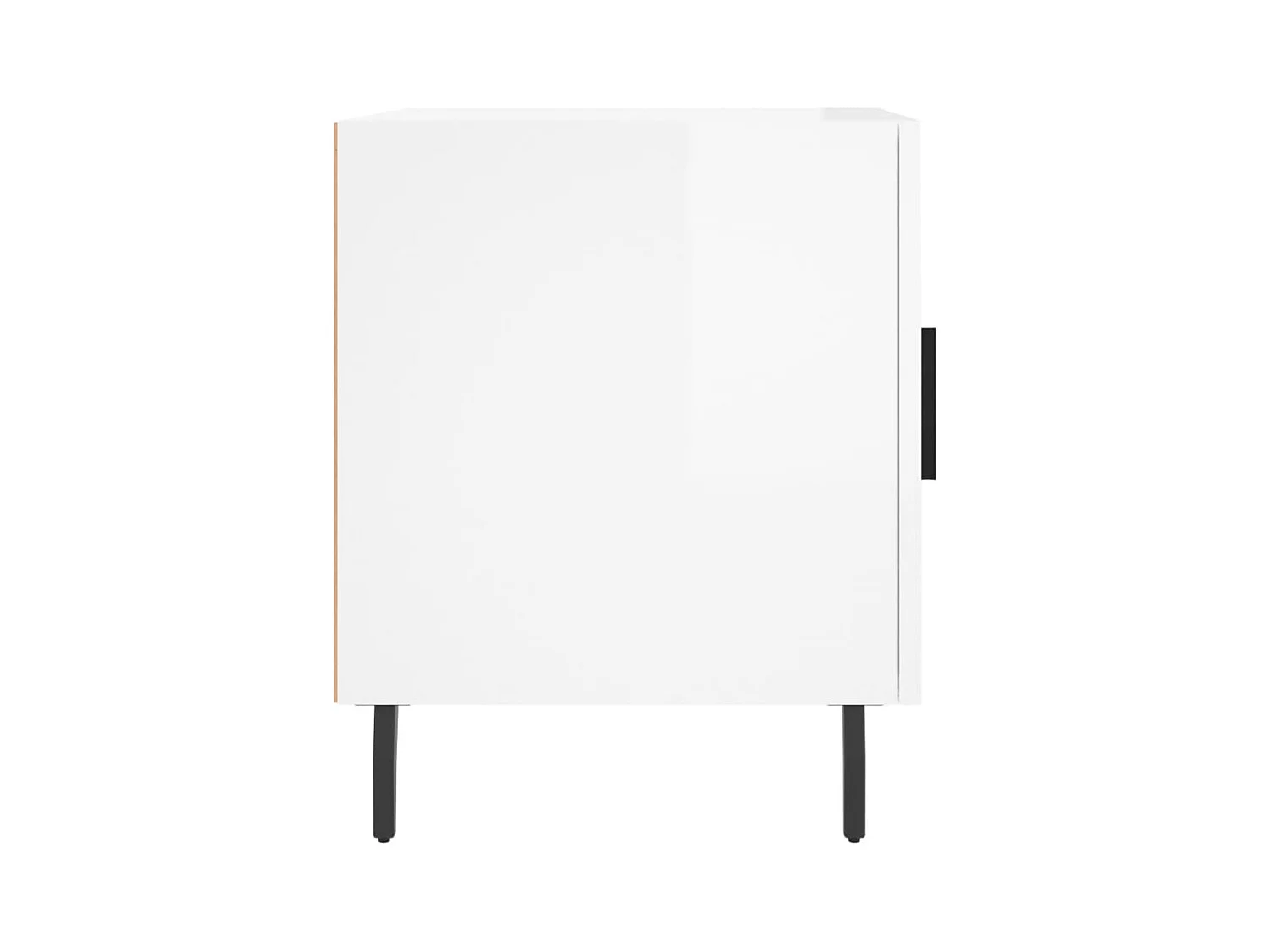 Mesitas de noche | Mesilla de noche 2 uds madera ingeniería blanco brillo 40x40x50 cm