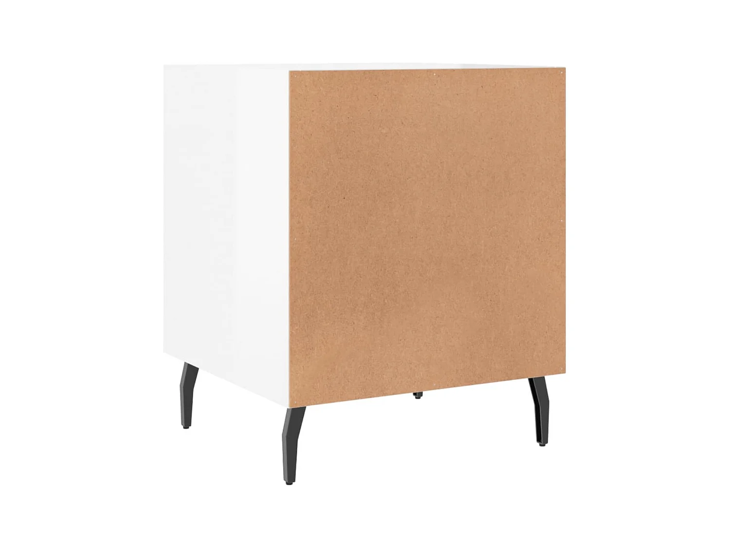 Mesitas de noche | Mesilla de noche 2 uds madera ingeniería blanco brillo 40x40x50 cm