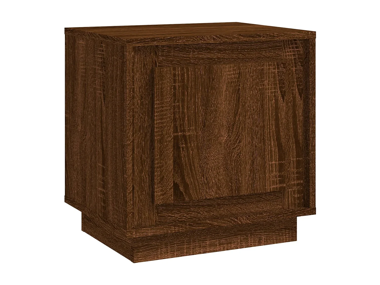 Mesita de noche | Mesilla de noche madera contrachapada marrón roble 44x35x45 cm