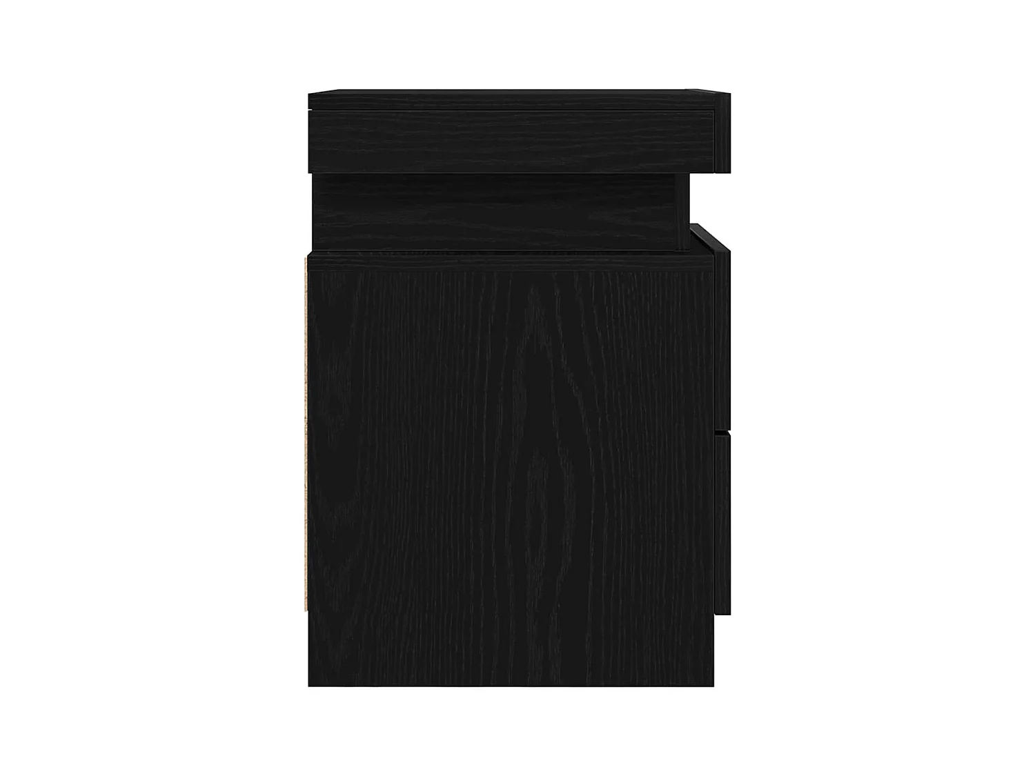 Mesita de Noche | Mesa auxiliar con cajón 2 uds. Roble negro 35x39x55 cm
