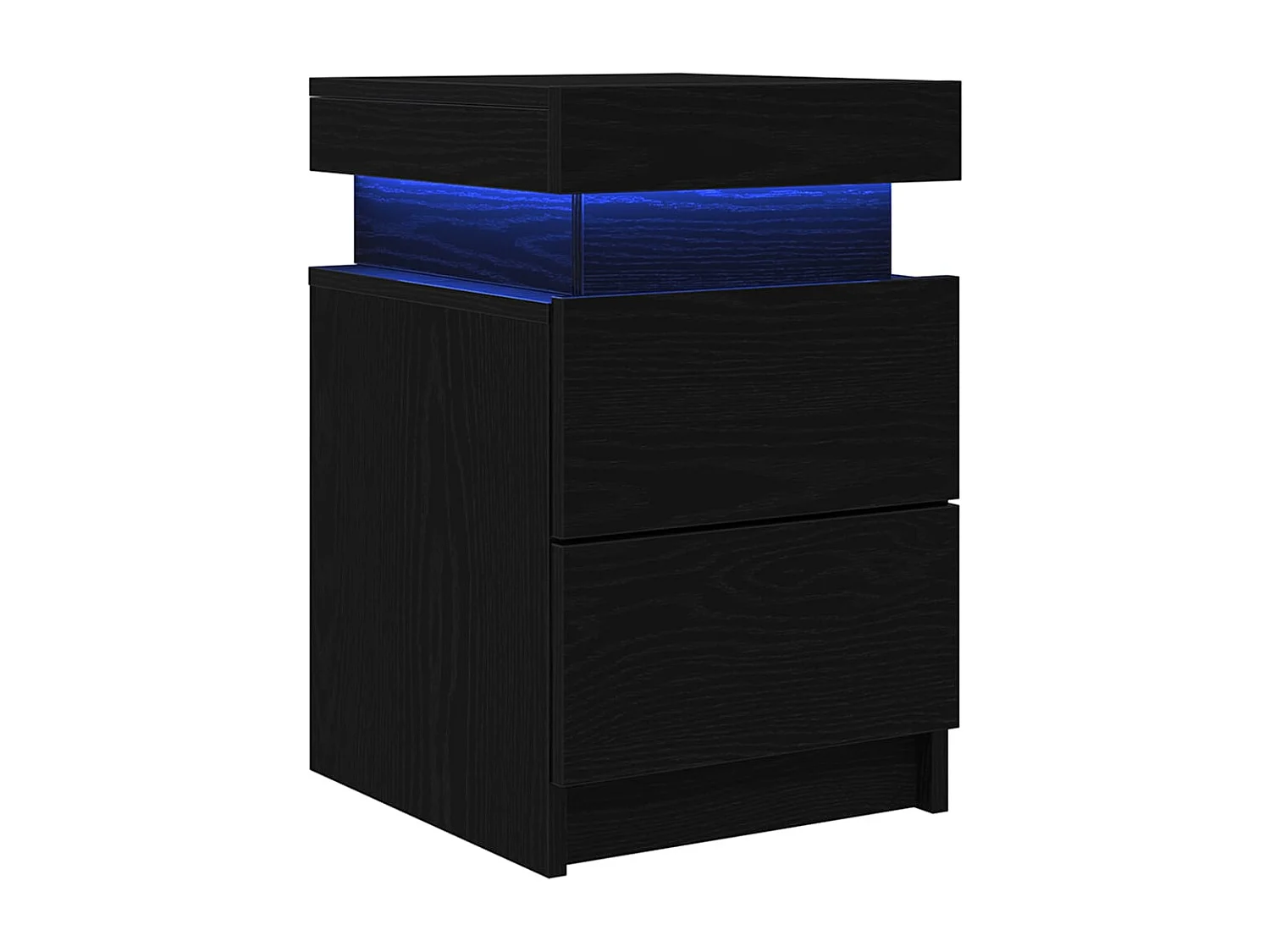 Mesita de Noche | Mesa auxiliar con cajón 2 uds. Roble negro 35x39x55 cm