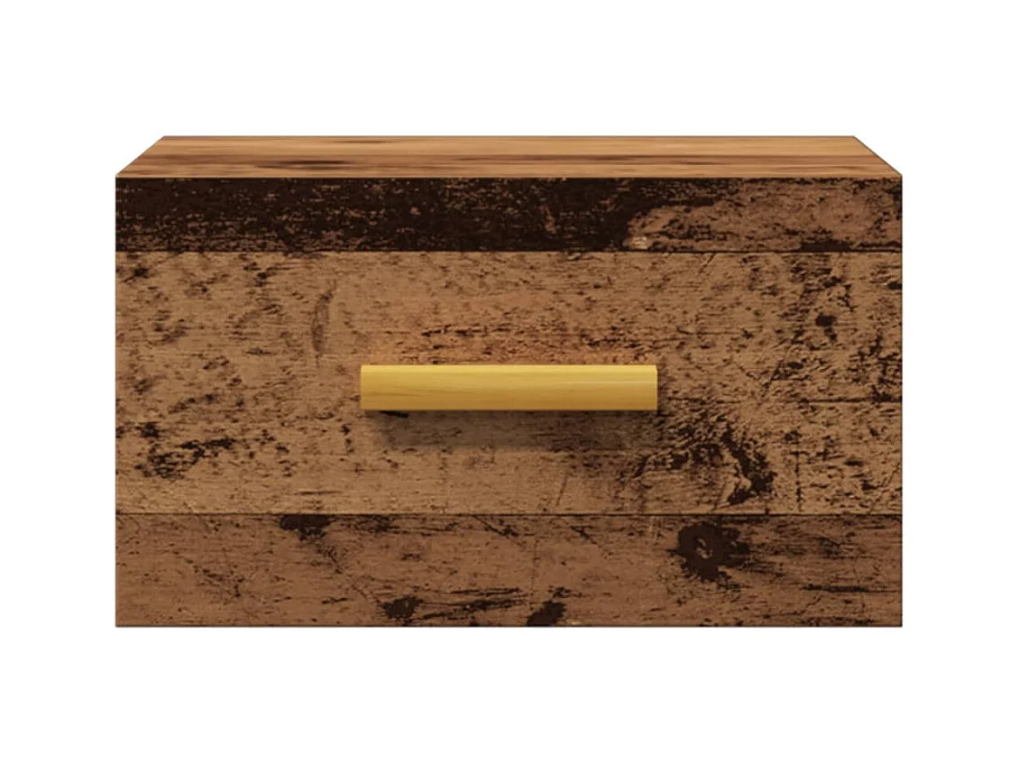 Mesitas de noche | Mesilla de noche de pared 2 uds madera envejecida 35x35x20 cm