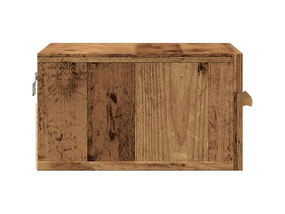 Mesitas de noche | Mesilla de noche de pared 2 uds madera envejecida 35x35x20 cm
