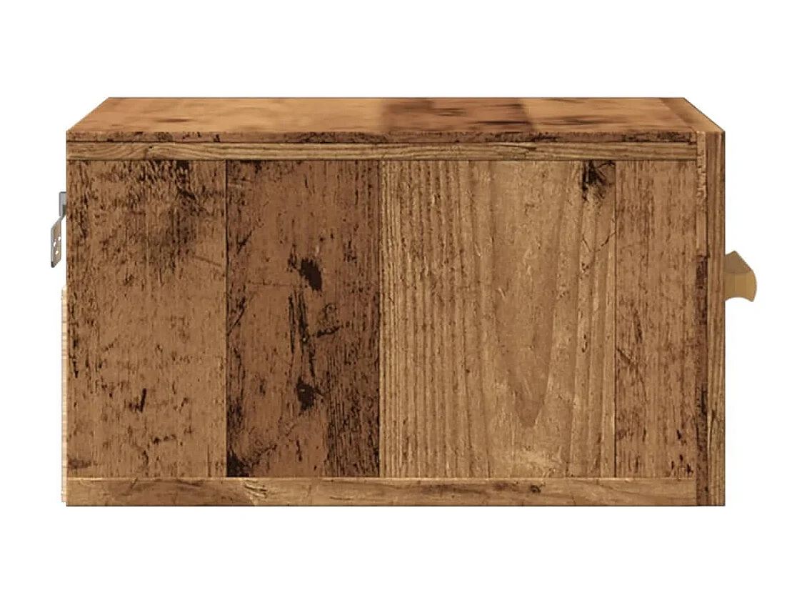 Nachtkastje wandgemonteerd | Zwevend Nachtkastje Set van 2 35x35x20 cm oud houtkleurig