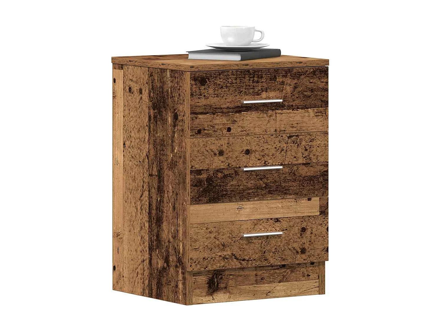 Mesita de noche | Mesilla de noche madera contrachapada madera vieja 38x35x55 cm