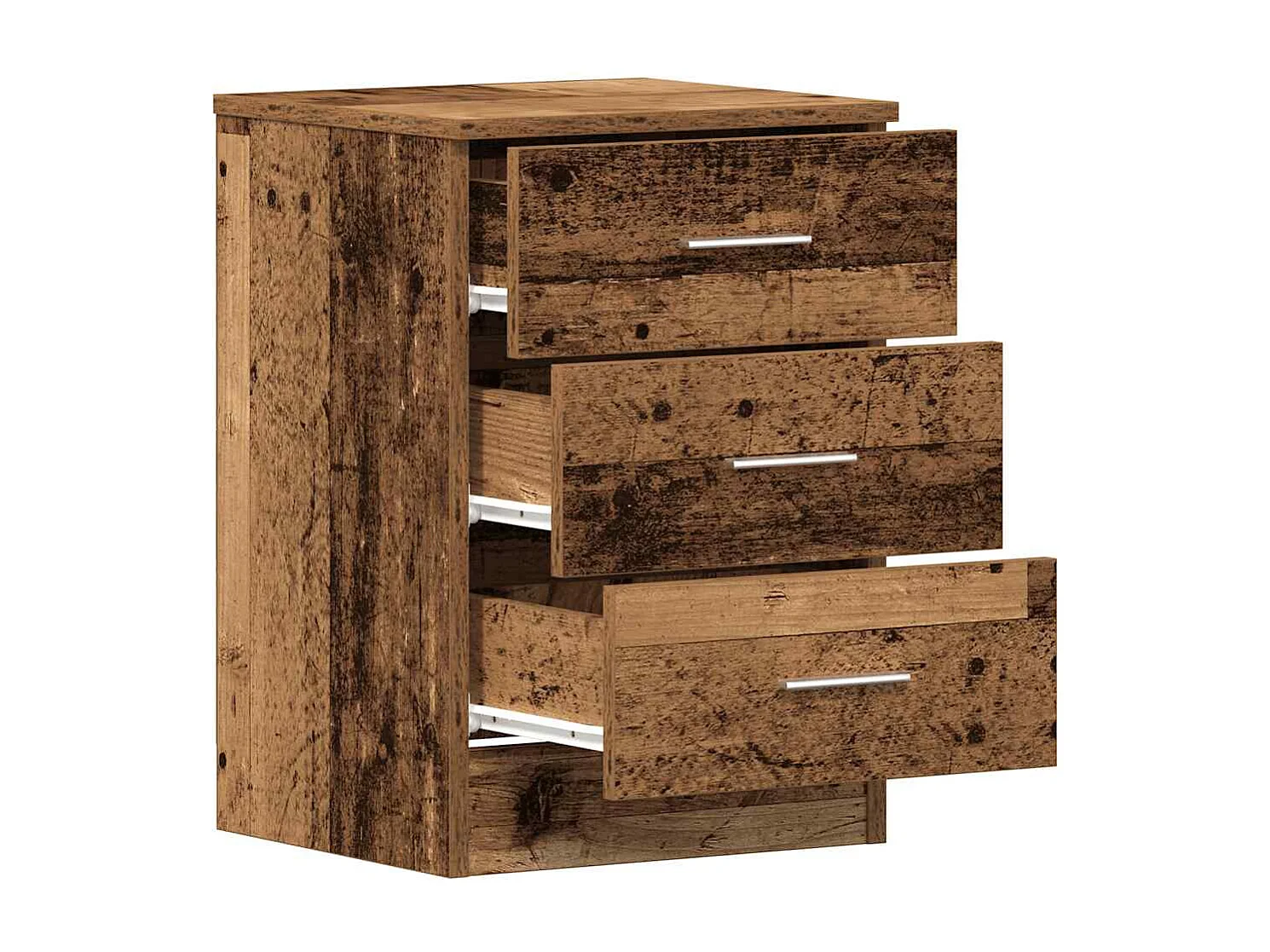 Mesita de noche | Mesilla de noche madera contrachapada madera vieja 38x35x55 cm