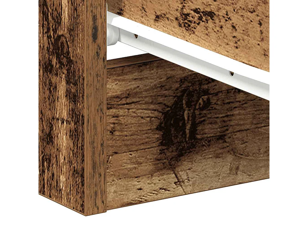 Mesita de noche | Mesilla de noche madera contrachapada madera vieja 38x35x55 cm