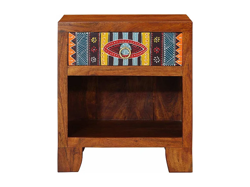 Mesita de noche | Mesilla de noche 40x35x45 cm madera maciza de acacia