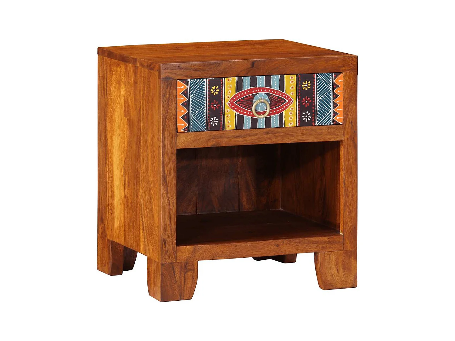 Mesita de noche | Mesilla de noche 40x35x45 cm madera maciza de acacia