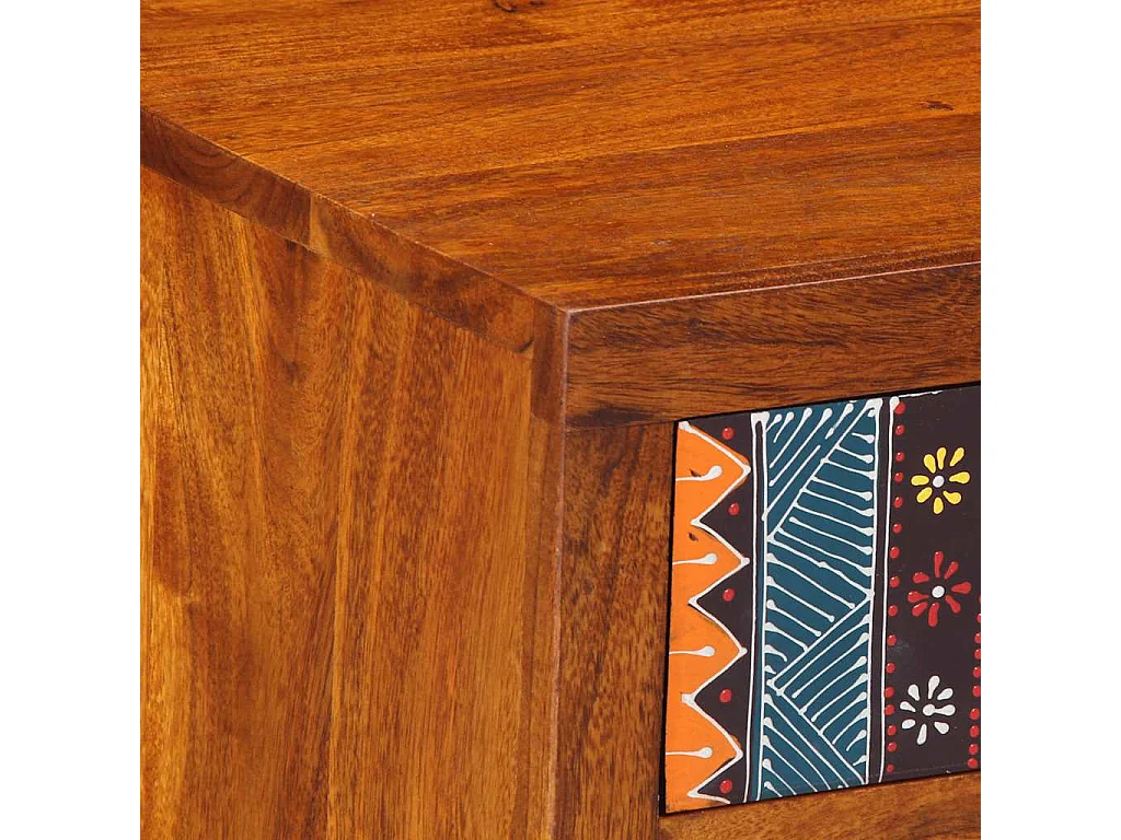 Nachttisch-Beistelltisch 40x35x45 cm Massivholz Akazie SHL13645