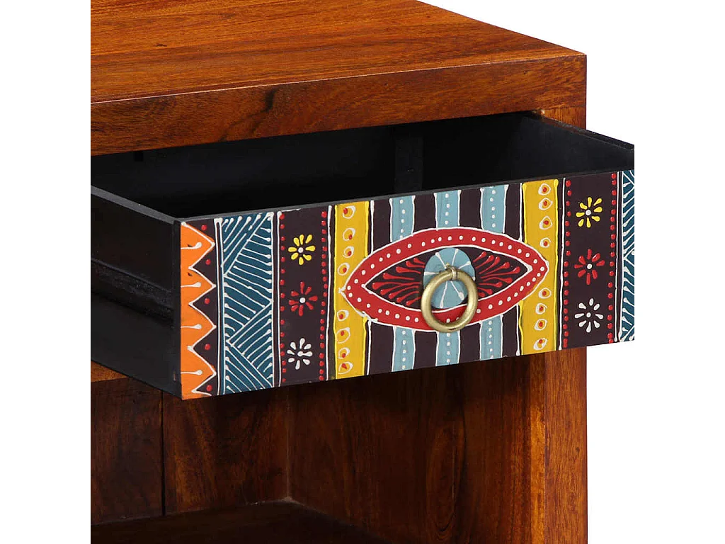 Nachttisch-Beistelltisch 40x35x45 cm Massivholz Akazie SHL13645