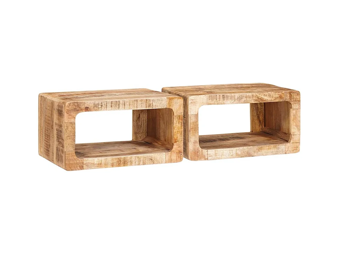 Mesas de noche | Mesa auxiliar | Mesita de noche 45x30x24 cm madera maciza de mango