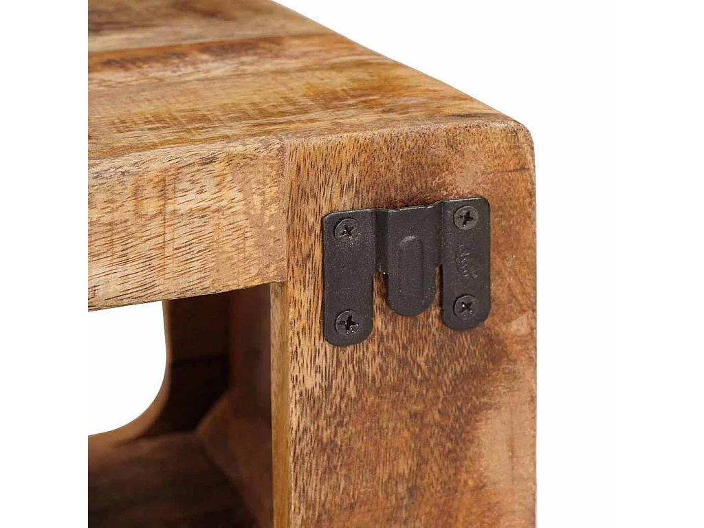 Comodino 2 pz | Tavolino da notte Marrone 45x30x24 cm Legno di mango massello SHL7146