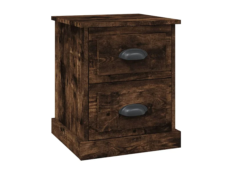 Mesita de noche | Mesilla de noche madera contrachapada roble ahumado 39x39x47,5cm