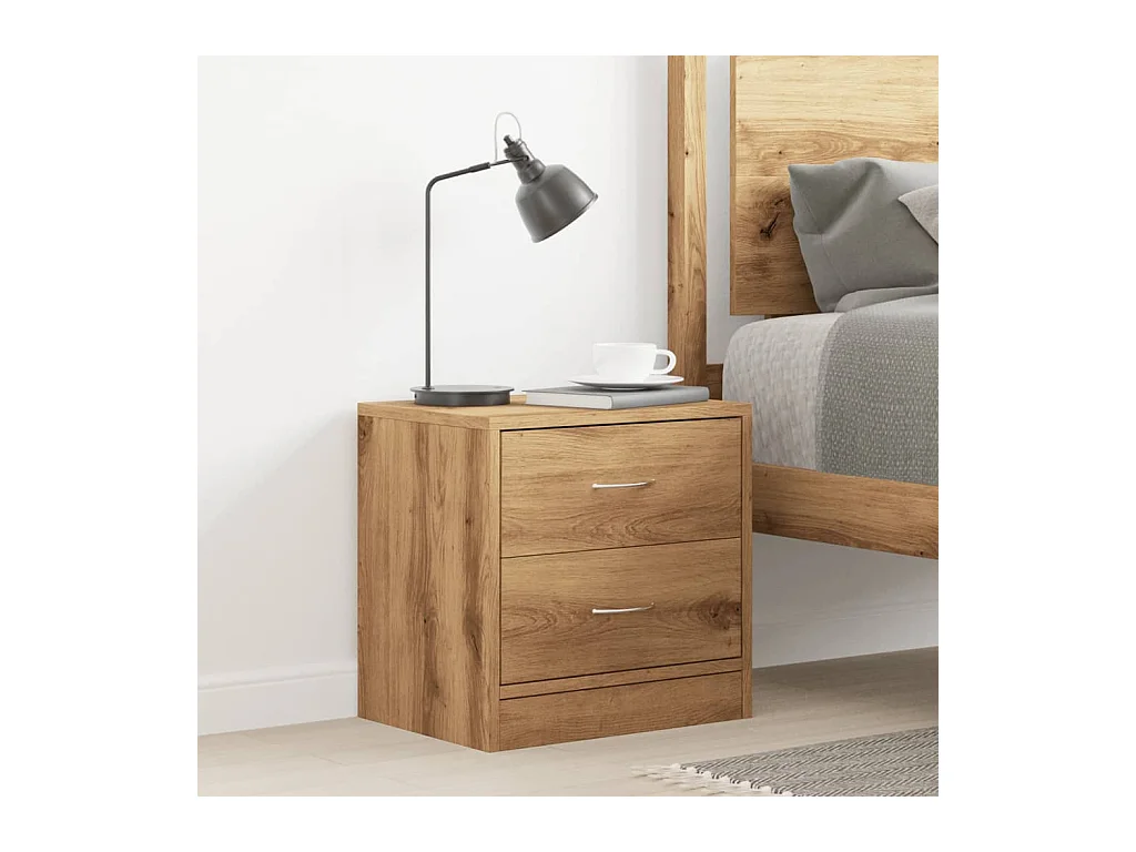 Mesita de noche | Mesilla de noche madera de ingeniería roble artisian 40x30x40 cm