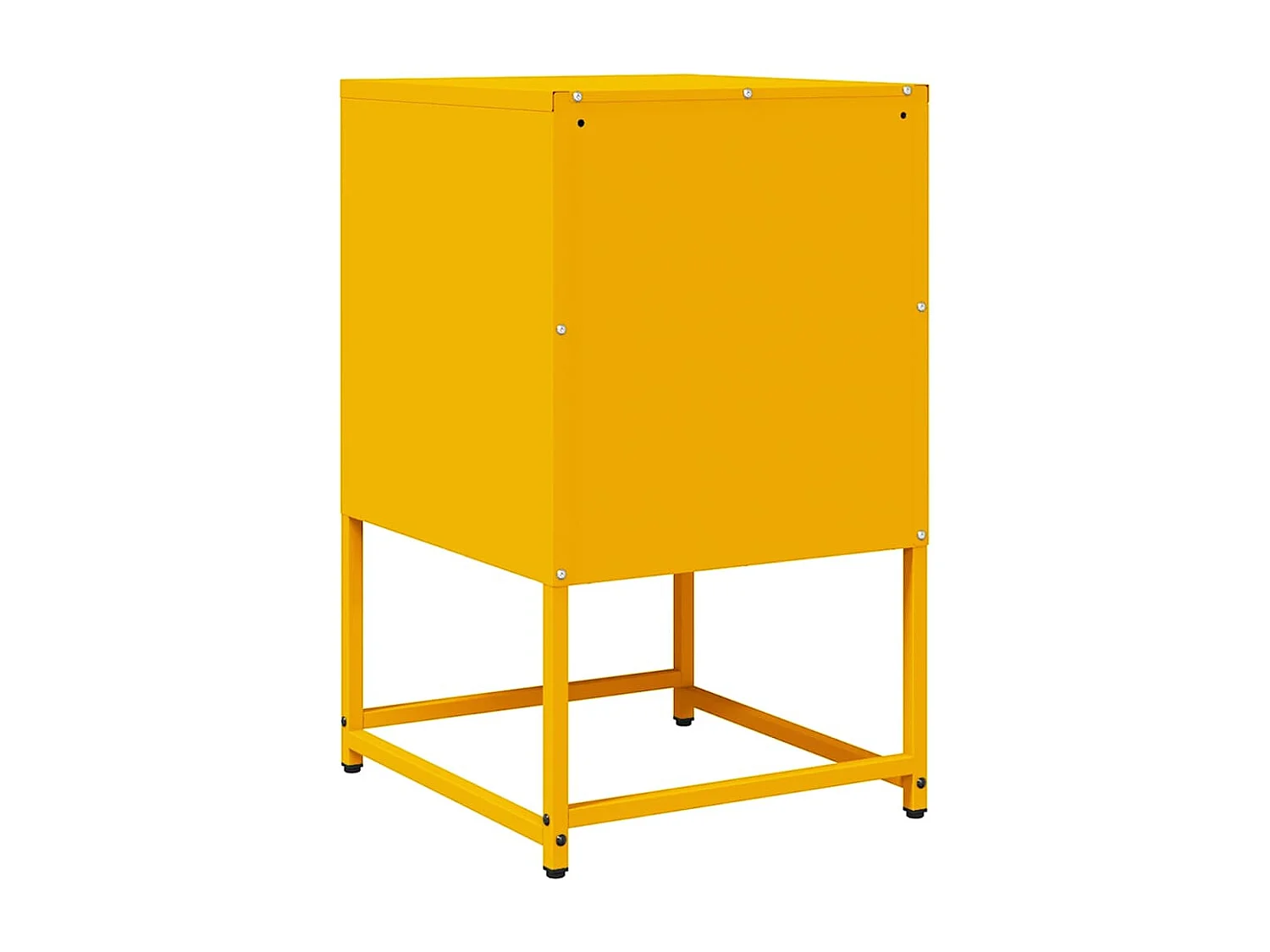 Mesita de noche | Mesilla de noche acero laminado en frío amarillo 36x39x60,5 cm