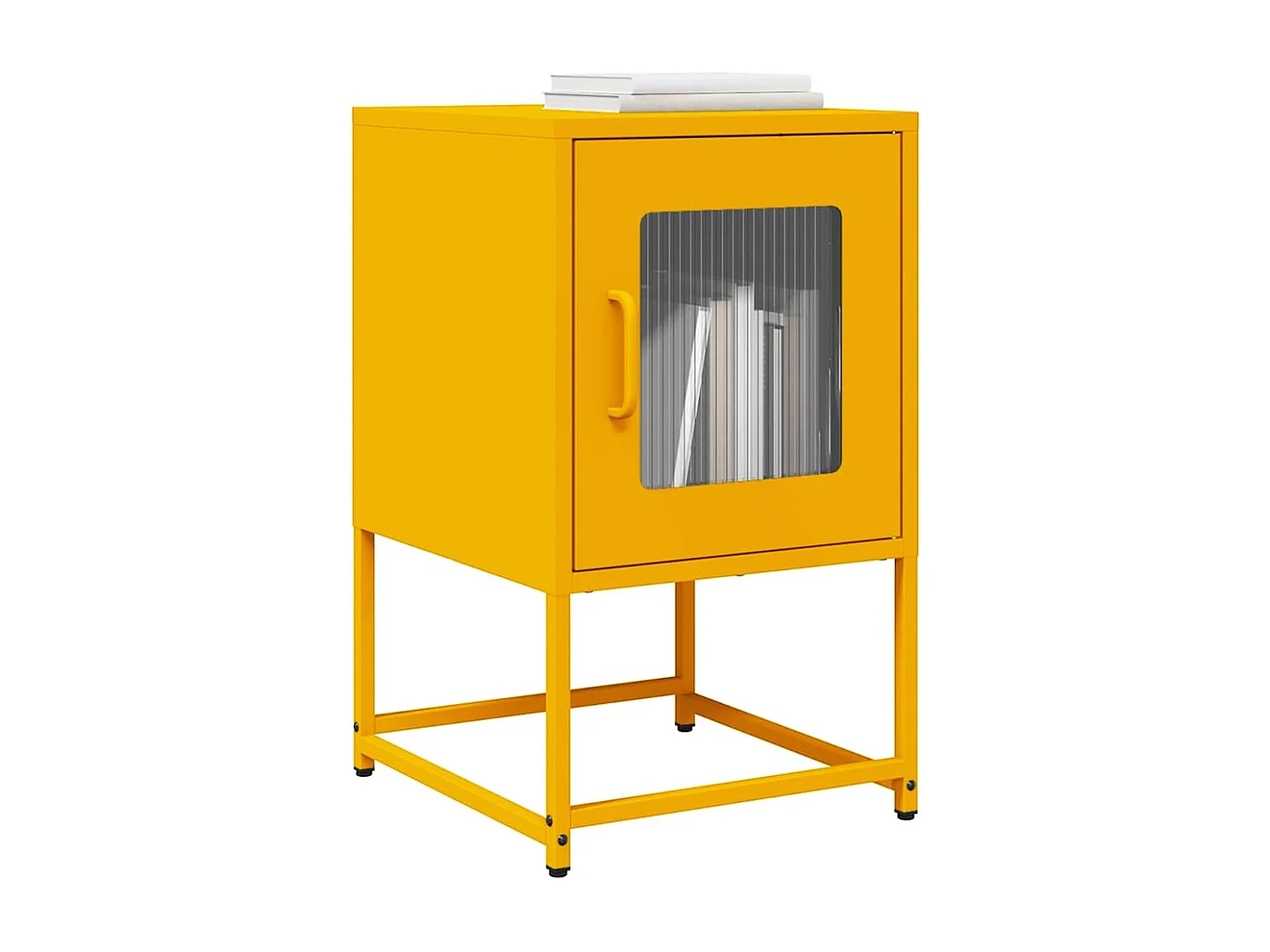 Nachttisch-Beistelltisch Senfgelb 36x39x60,5 cm Kaltgewalzter Stahl SHL25731