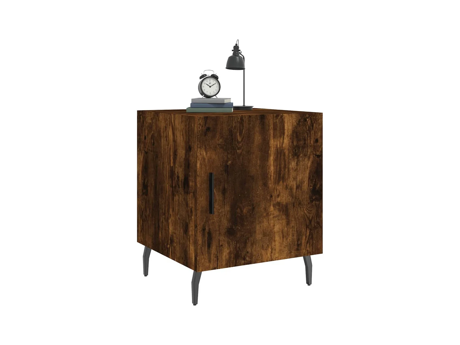 Table de chevet-Table d'appoint-Table de nuit chêne fumé 40x40x50 cm bois d'ingénierie