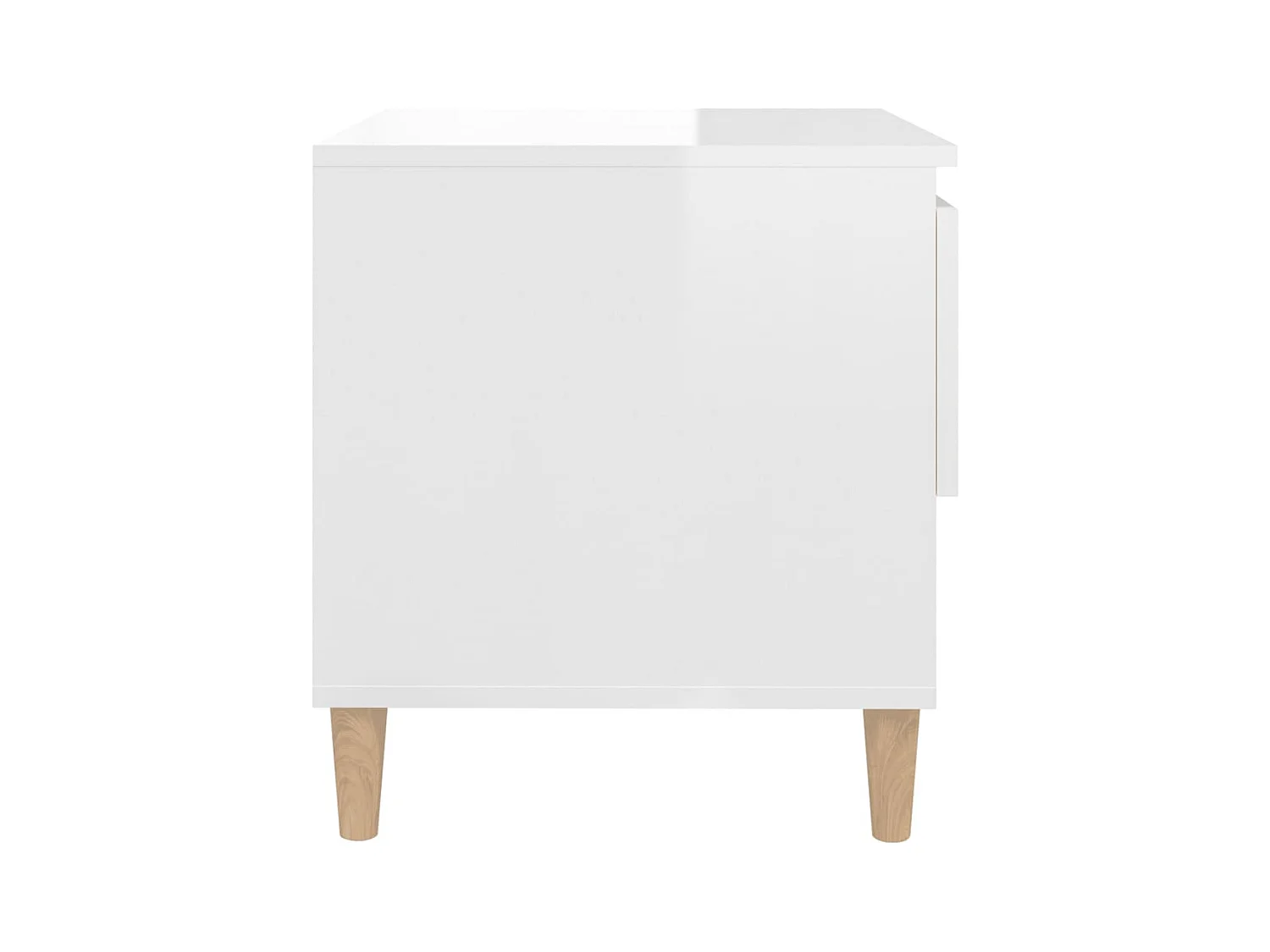 Tables de chevet lot de 2 avec tiroirs Blanc brillant 50x46x50 cm