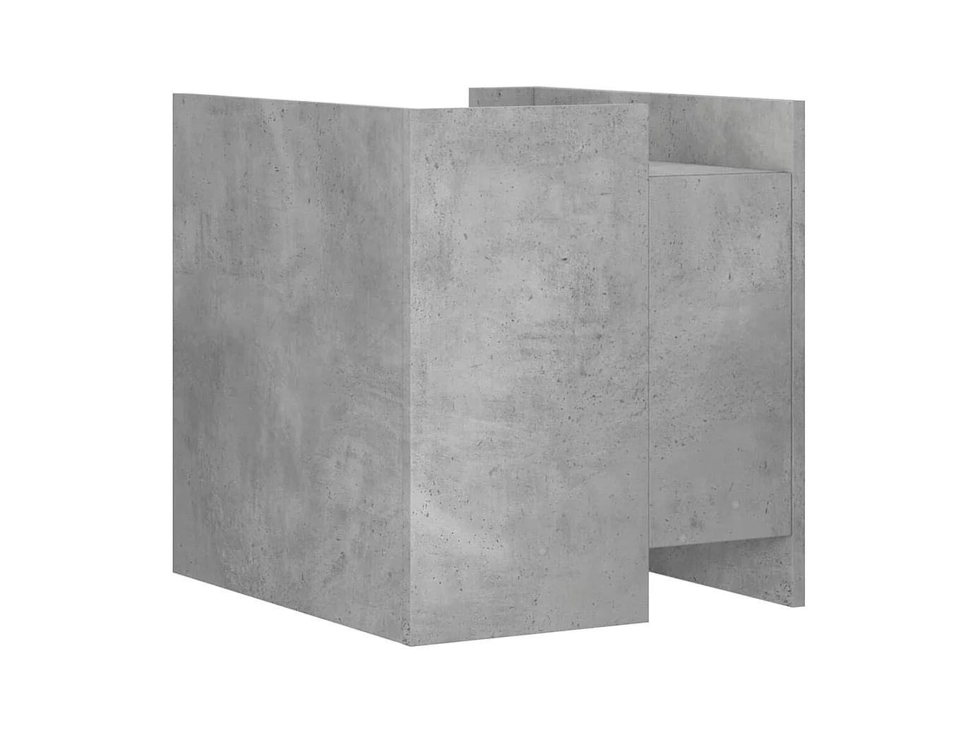 Table de chevet-Table d'appoint Compartiments ouverts gris béton 45x50x50 cm bois d'ingénierie