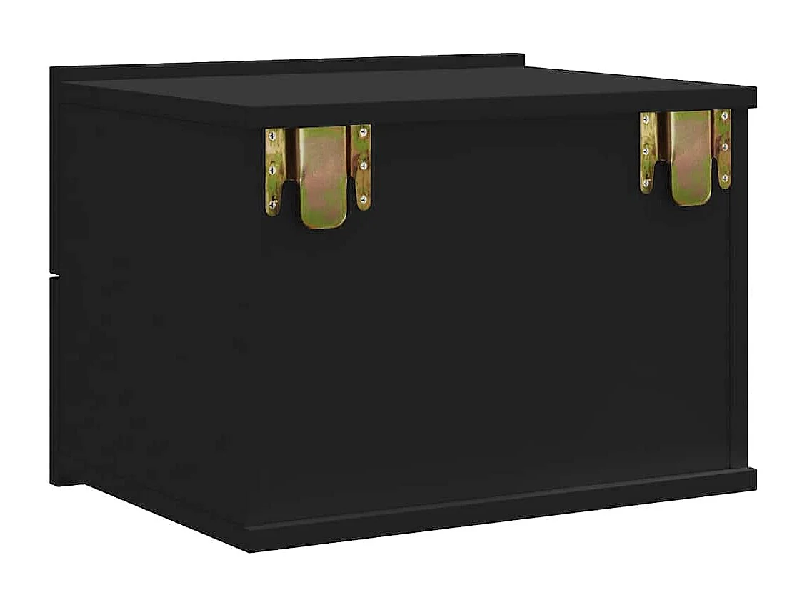 Mesitas de noche | Mesilla de noche 2 uds madera contrachapada negro 40x30x30 cm