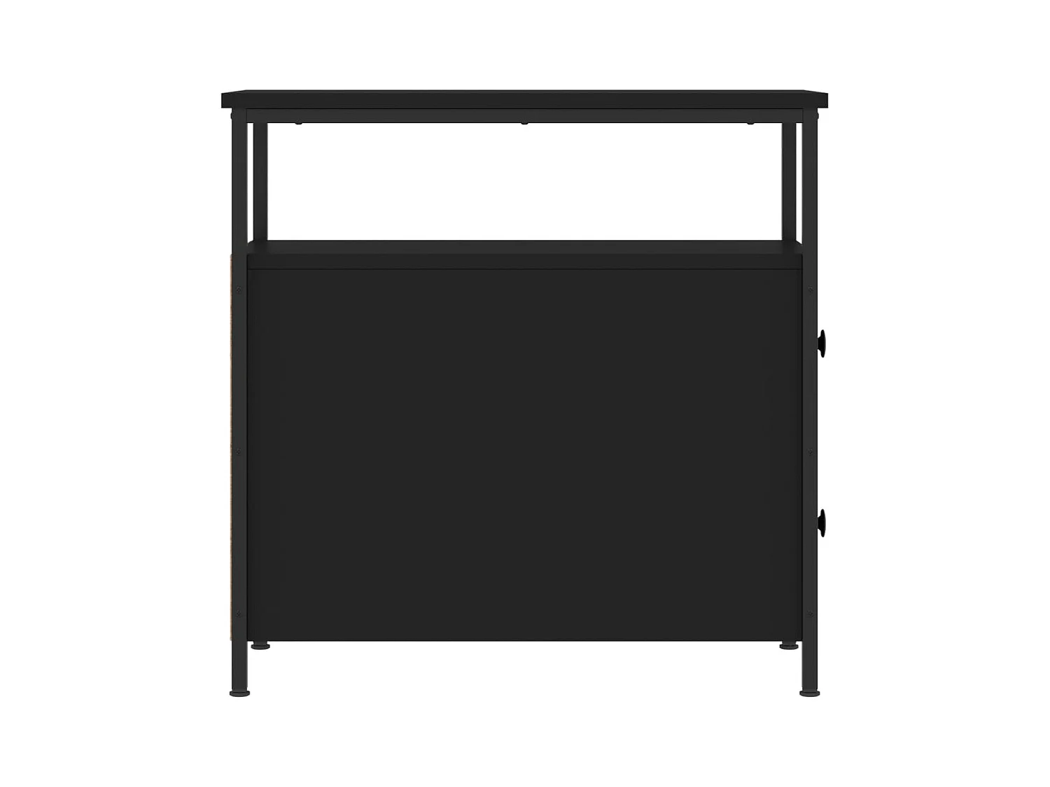 Mesita de noche | Mesilla de noche madera de ingeniería negro 30x60x60 cm