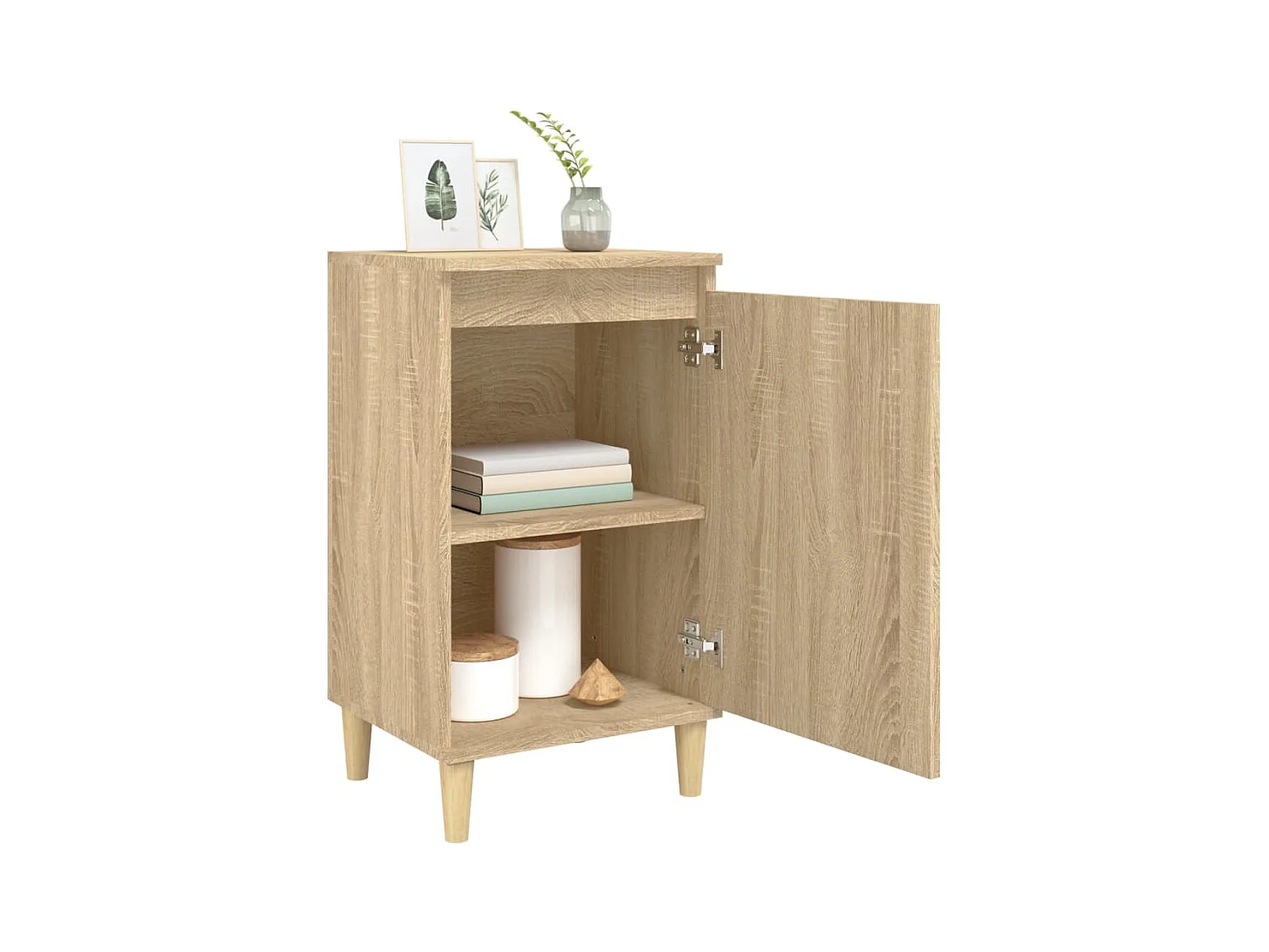 Mesitas de noche | Mesilla de noche 2 uds madera contrachapada roble 40x35x70 cm