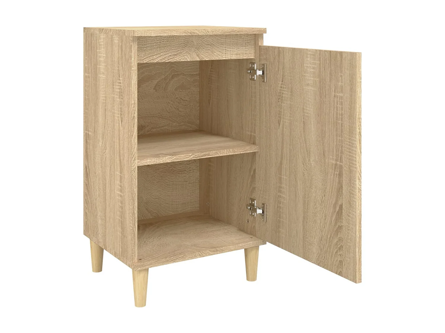 Nachttisch 2er Set-Beistelltisch-Nachttischkommode Sonoma-Eiche 40x35x70 cm Holzwerkstoff SHL94001