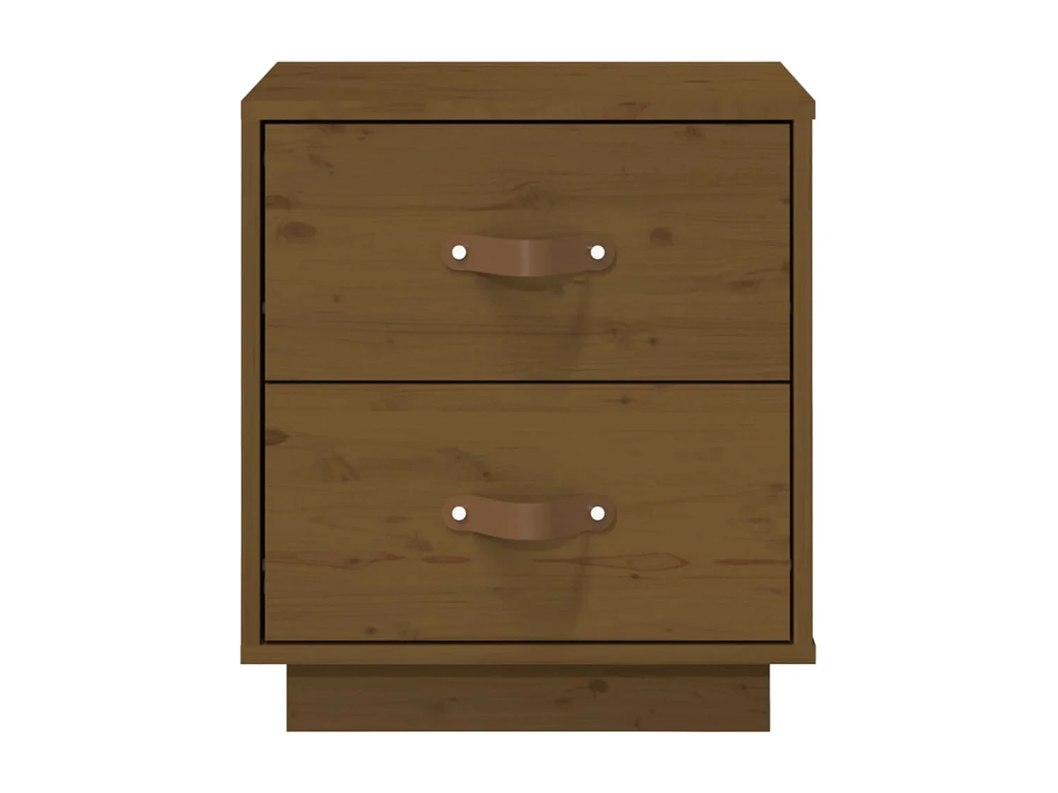 Mesita de noche | Mesilla de noche madera maciza de pino marrón miel 40x34x45 cm