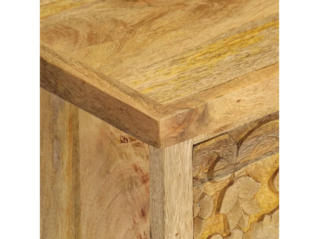 Comodino | Tavolino da notte in Legno Massello di Mango 40x30x50 cm SHL6389