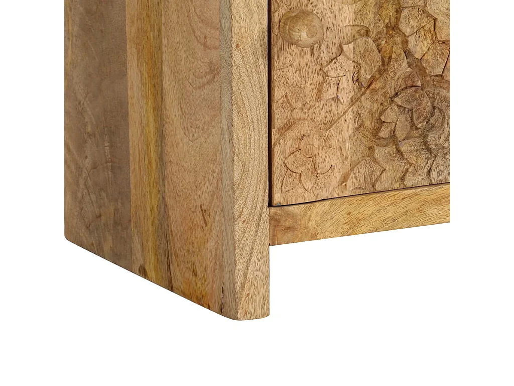 Comodino | Tavolino da notte in Legno Massello di Mango 40x30x50 cm SHL6389