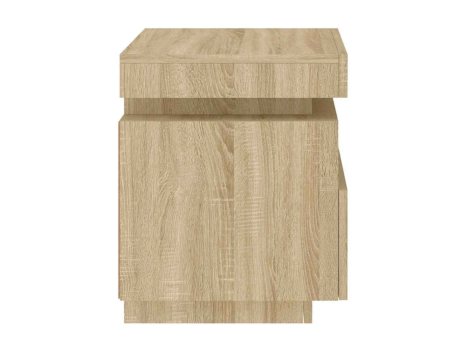 Mesita de noche | Mesilla de noche con luces LED roble Sonoma 40x39x48,5 cm