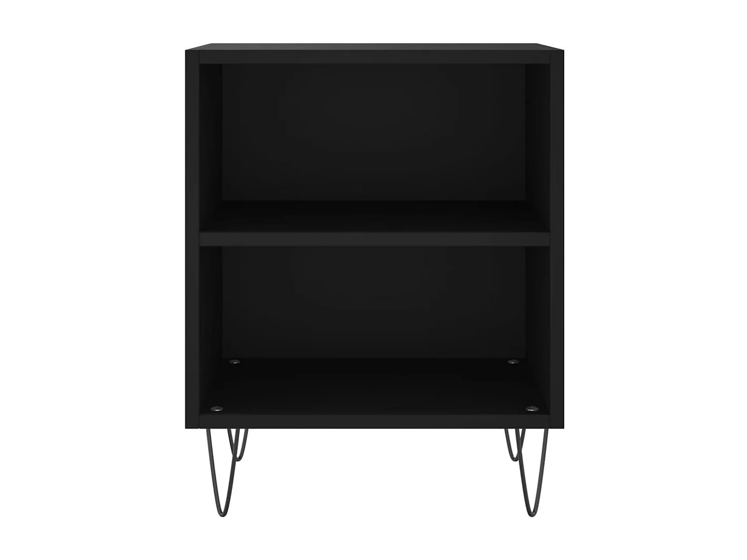 Nachttisch 2er Set-Beistelltisch-Nachttischkommode Schwarz 40x30x50 cm Holzwerkstoff SHL83652