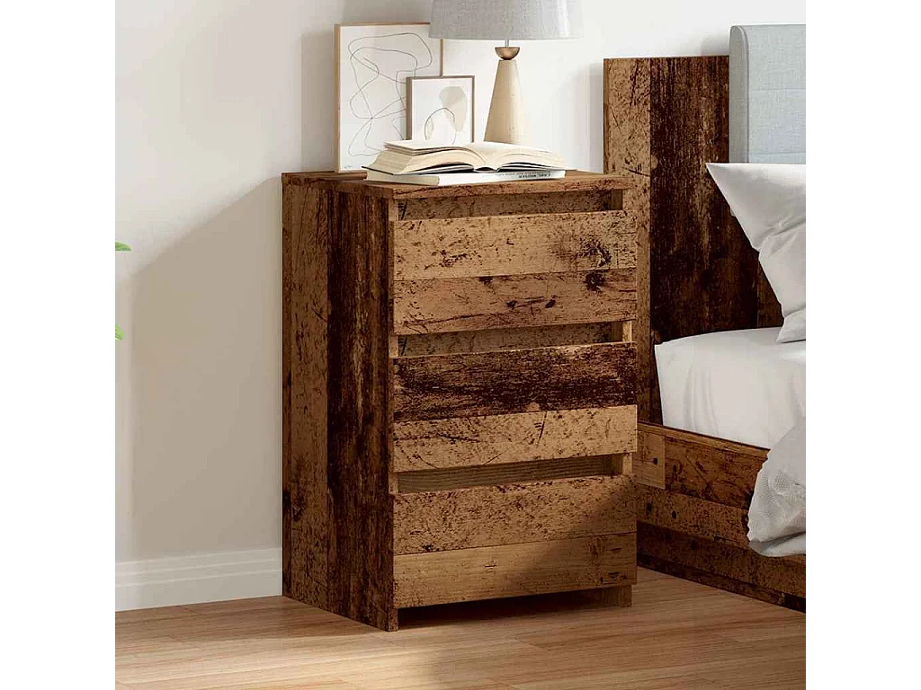 Nachttisch-Beistelltisch Altholz-Optik 40x35x62,5 cm Holzwerkstoff SHL35129