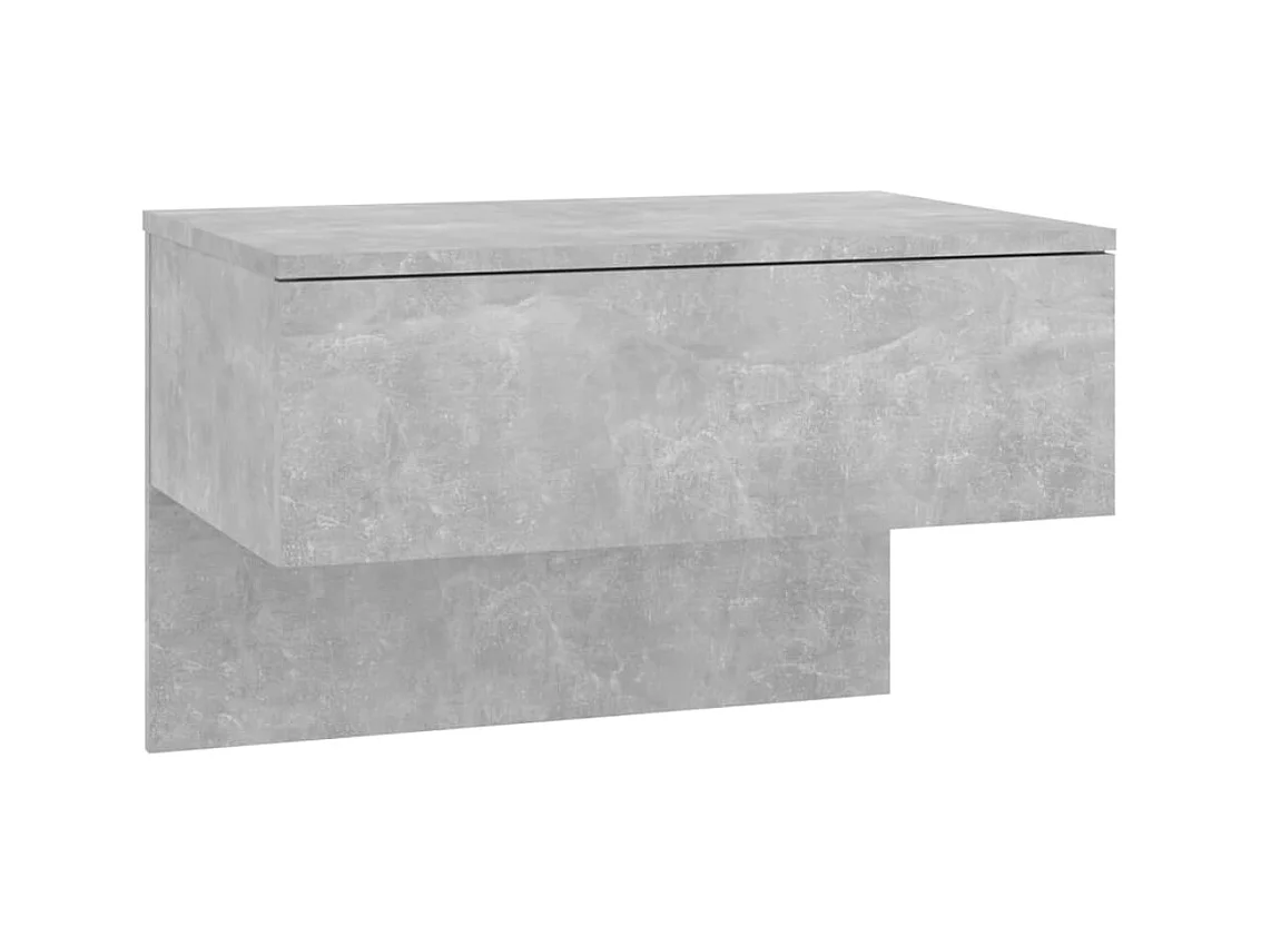 Mesitas de noche | Mesilla de noche de pared 2 uds color gris hormigón