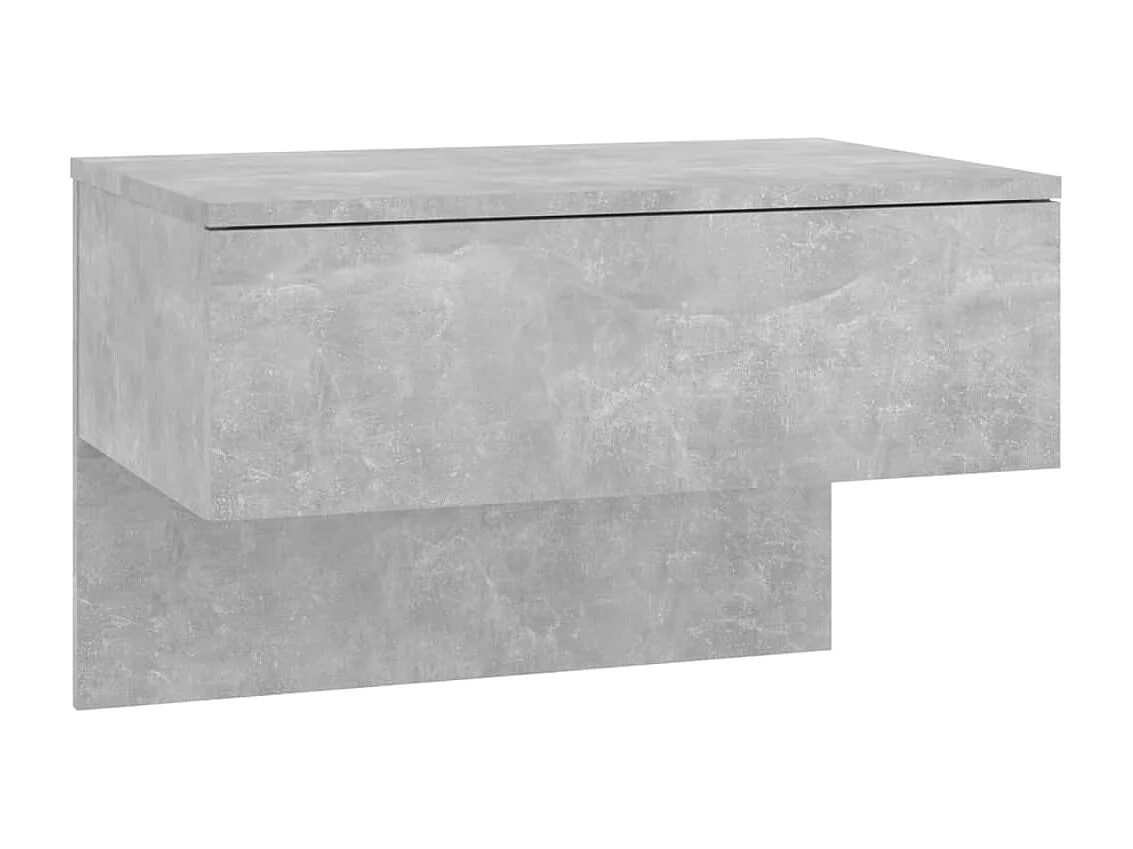 Mesitas de noche | Mesilla de noche de pared 2 uds color gris hormigón