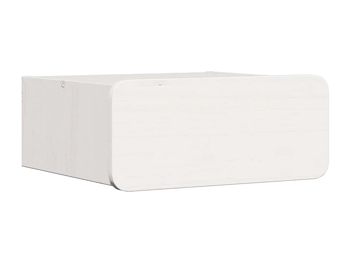 Table de chevet-Table d'appoint-Table de nuit Blanc 39x34x16,5 cm Bois massif en pin