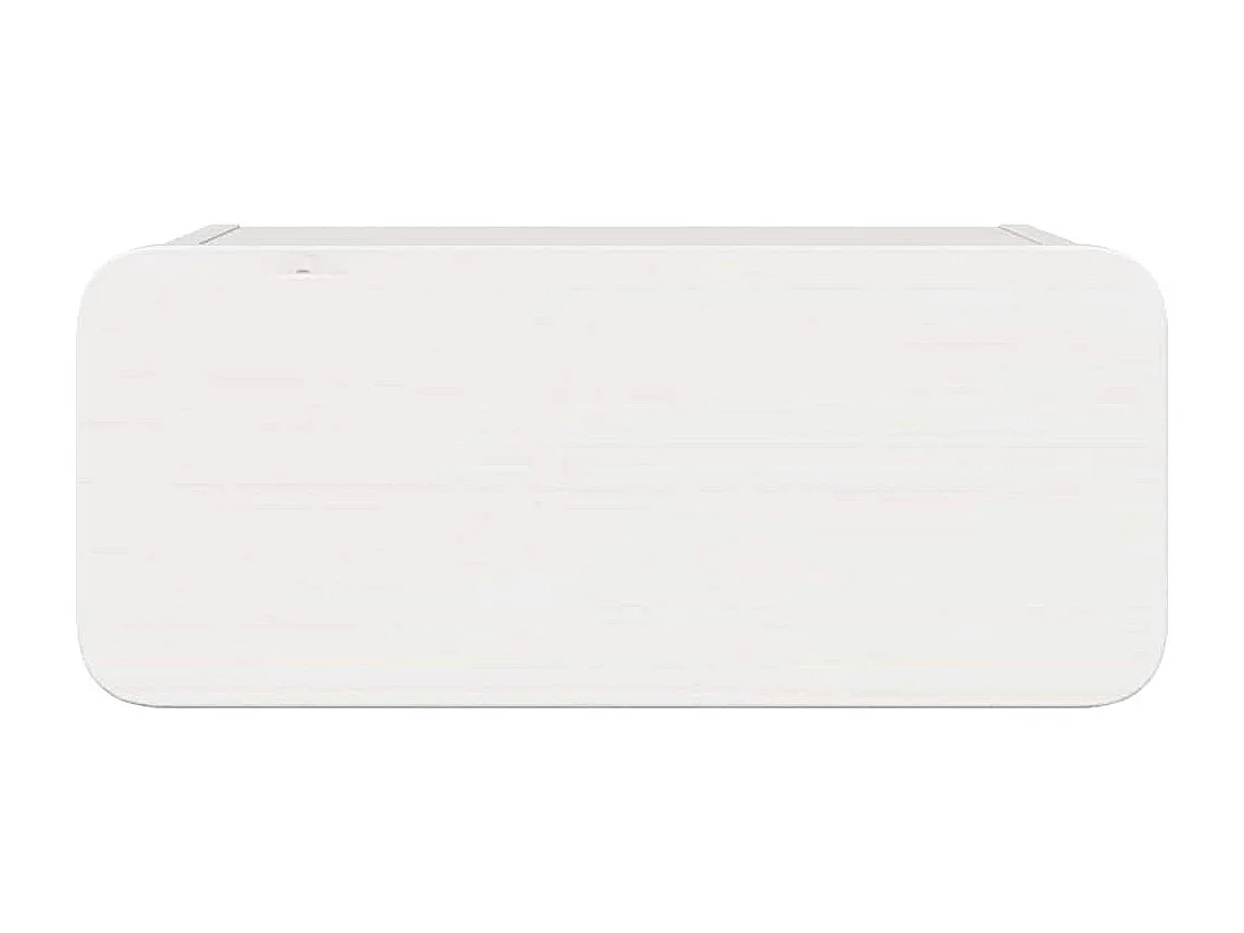 Table de chevet-Table d'appoint-Table de nuit Blanc 39x34x16,5 cm Bois massif en pin