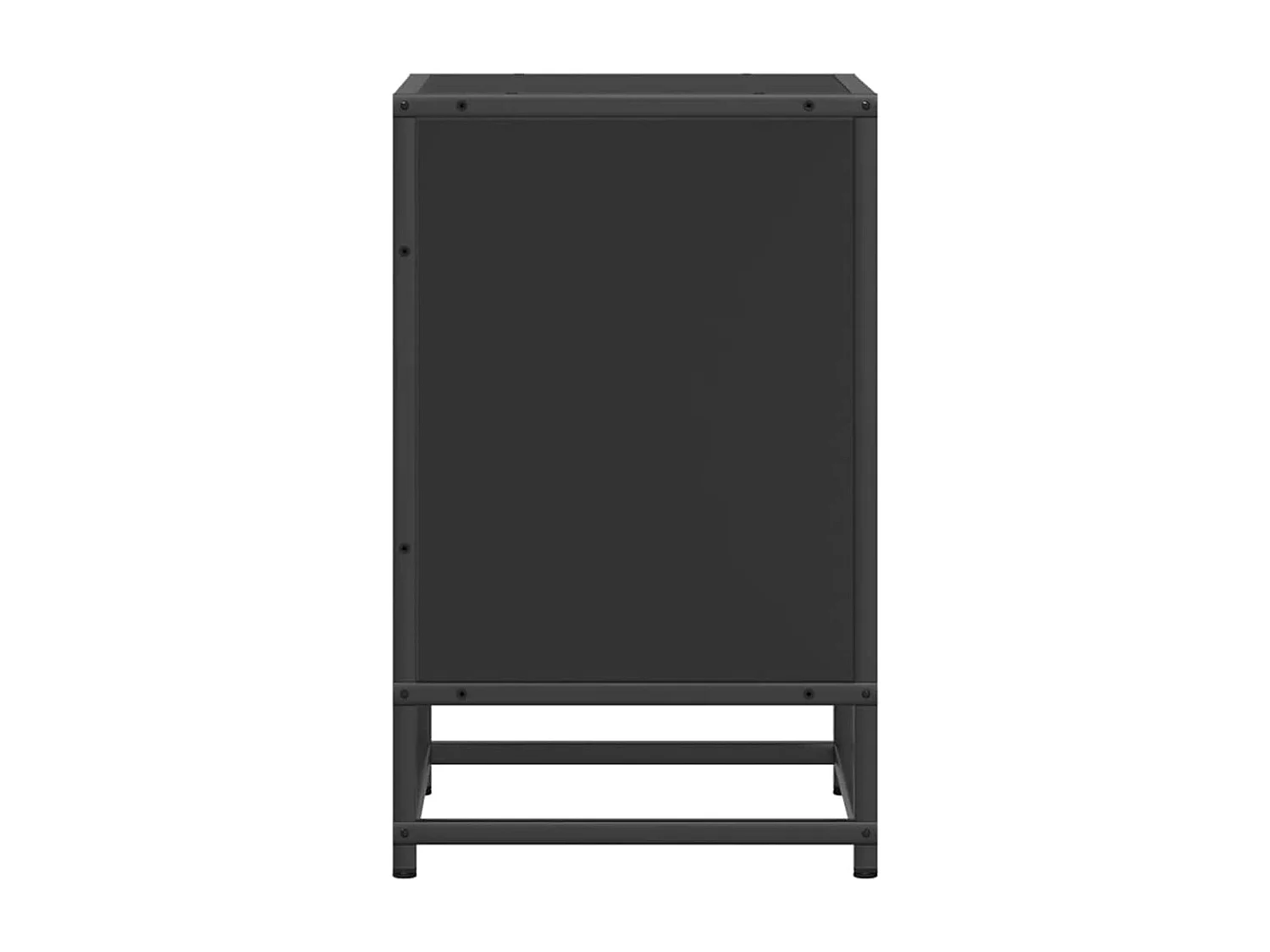 Nachttisch-Beistelltisch Schwarz 40x31x50 cm Holzwerkstoff und Metall SHL86094