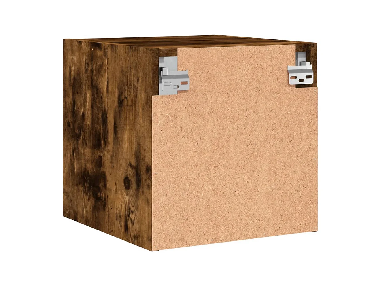 Mesitas de noche | Mesilla de noche puertas de vidrio 2 uds roble ahumado 35x37x35 cm